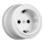 Elhard - Ceramic Retro SCHUKO 230V Household Socket White