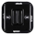 Elhard - Ceramic Retro Serial Switch, Frameless, No. 5, Black
