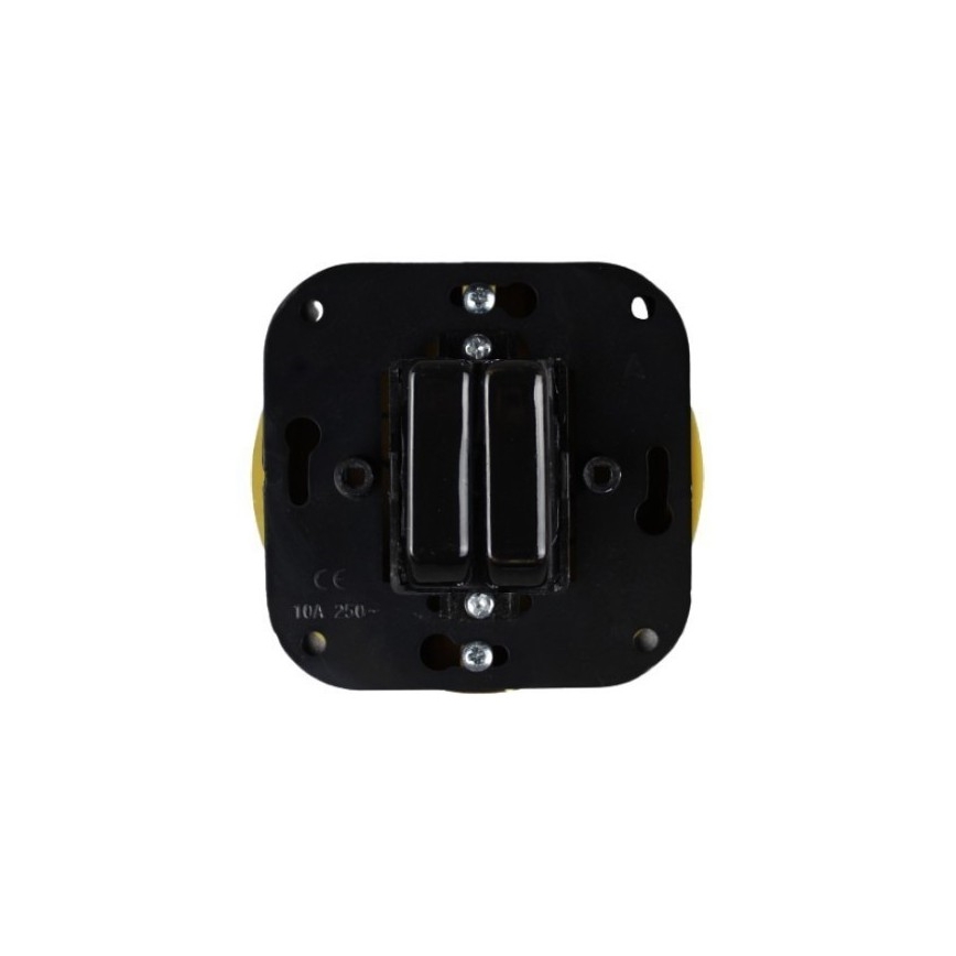 Elhard - Ceramic Retro Serial Switch, Frameless, No. 5, Black
