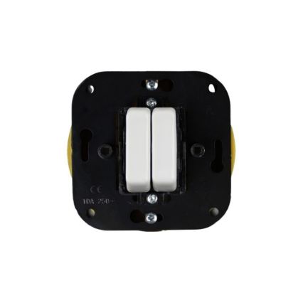 Elhard - Ceramic Retro Serial Switch, Frameless, No. 5, White