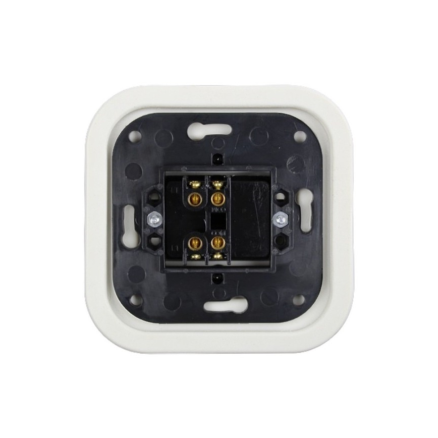 Elhard - Ceramic Retro Serial Switch, Frameless, No. 5, White