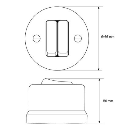 Elhard - Ceramic Retro Series Switch No. 5, Black