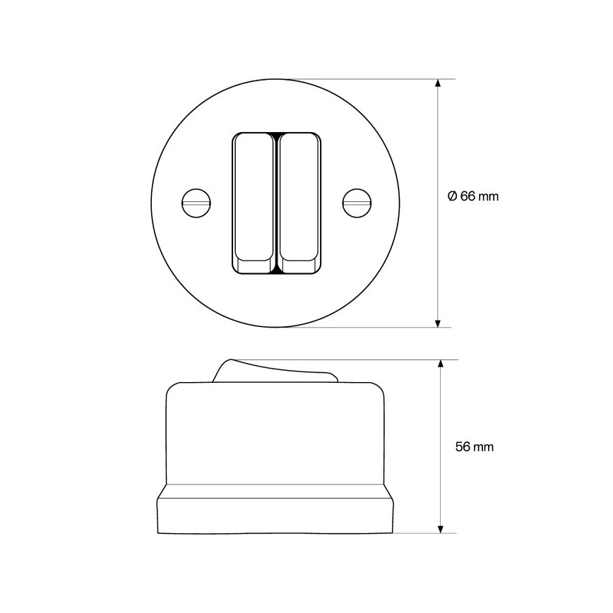 Elhard - Ceramic Retro Series Switch No. 5, Black