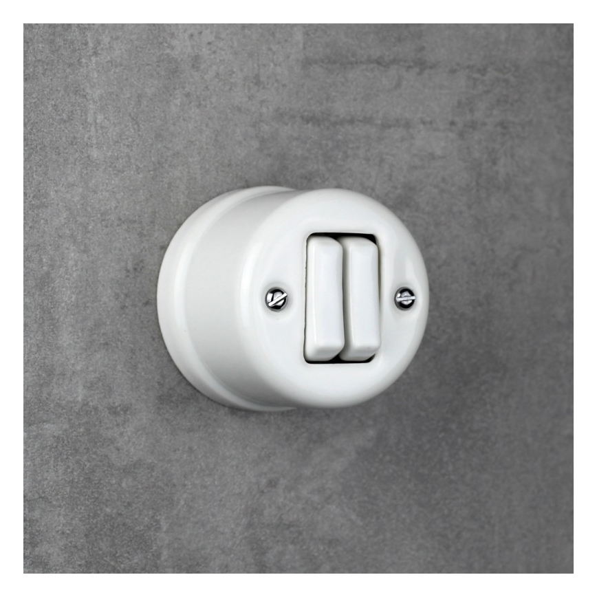 Elhard - Ceramic Retro Series Switch No. 5, White