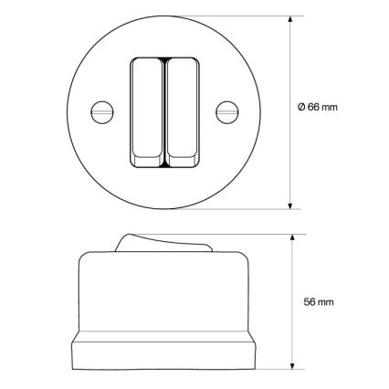Elhard - Ceramic Retro Series Switch No. 5, White
