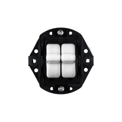 Elhard - Ceramic retro series switch with toggle No. 5, white