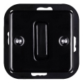Elhard - Ceramic retro single-button, frameless, No. 1/0, black