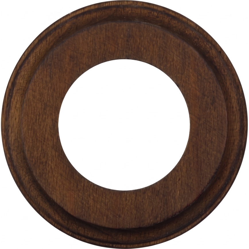 Elhard - Ceramic retro single-gang switch with frame č. 1, white/dark wood