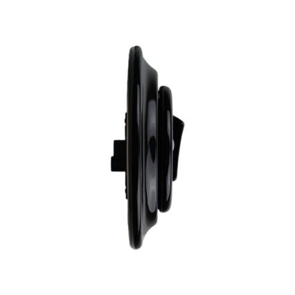 Elhard - Ceramic retro single light switch with frame No. 1, black
