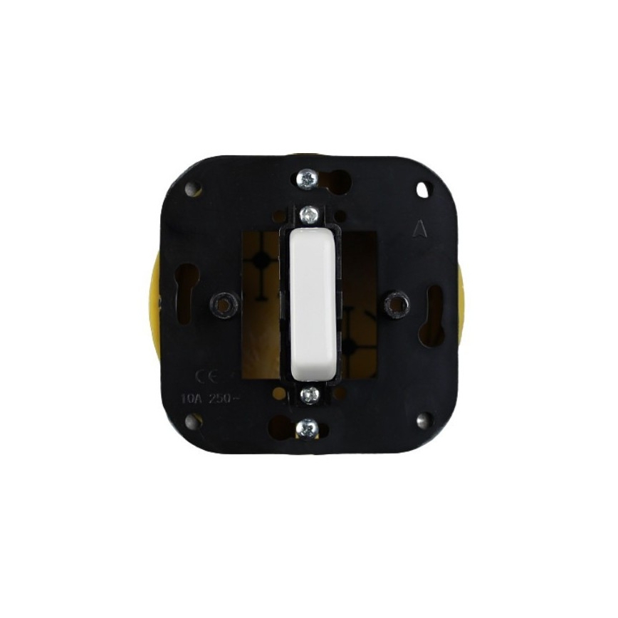 Elhard - Ceramic Retro Single-Pole Switch, Frameless, No. 1/0, White