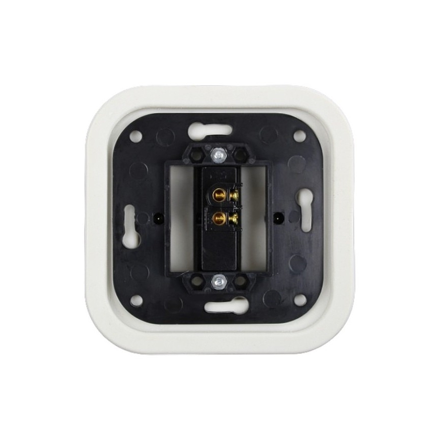 Elhard - Ceramic Retro Single-Pole Switch, Frameless, No. 1/0, White