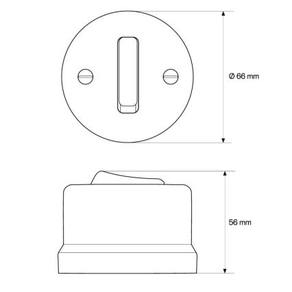 Elhard - Ceramic Retro Single-Pole Switch No. 1/0, White