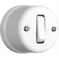 Elhard - Ceramic Retro Single-Pole Switch No. 1 White