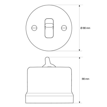Elhard - Ceramic Retro Single-Pole Toggle Switch No. 1, Black