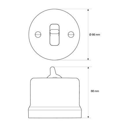 Elhard - Ceramic Retro Single-Pole Toggle Switch No. 1, White