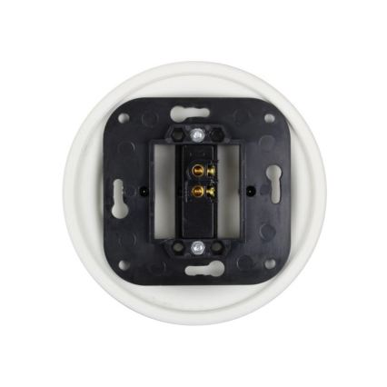 Elhard - Ceramic Retro Single-Pole Toggle Switch with Lever, Frameless, No. 1, White