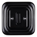 Elhard - Ceramic retro single push-button with frame č. 1/0 black