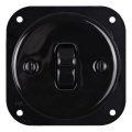 Elhard - Ceramic Retro Single Rocker Switch, Frameless, No. 1, Black
