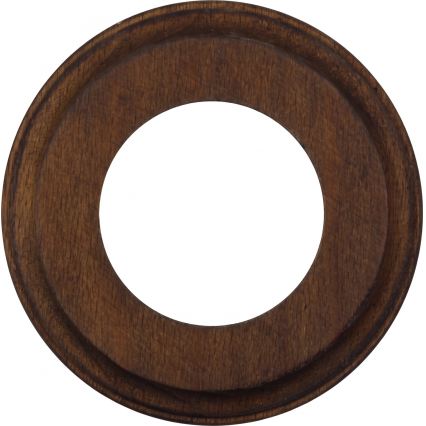 Elhard - Ceramic retro single switch with frame No. 1, black/dark wood