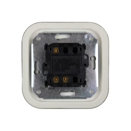 Elhard - Ceramic Retro Staircase Rotary Switch, Frameless, No. 6, Black