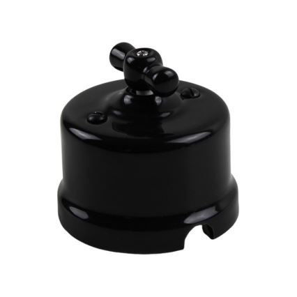 Elhard - Ceramic Retro Staircase Rotary Switch No. 6, Black