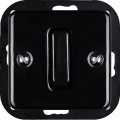 Elhard - Ceramic retro staircase switch, frameless, No. 6, black