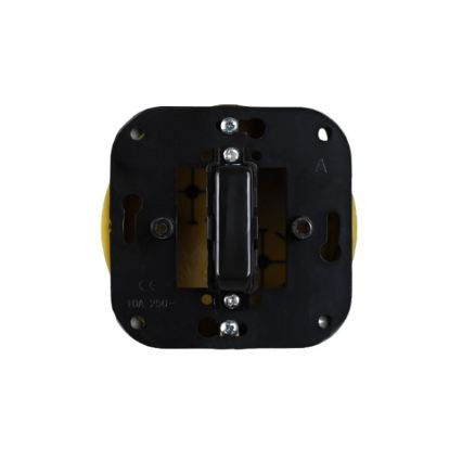 Elhard - Ceramic retro staircase switch, frameless, No. 6, black