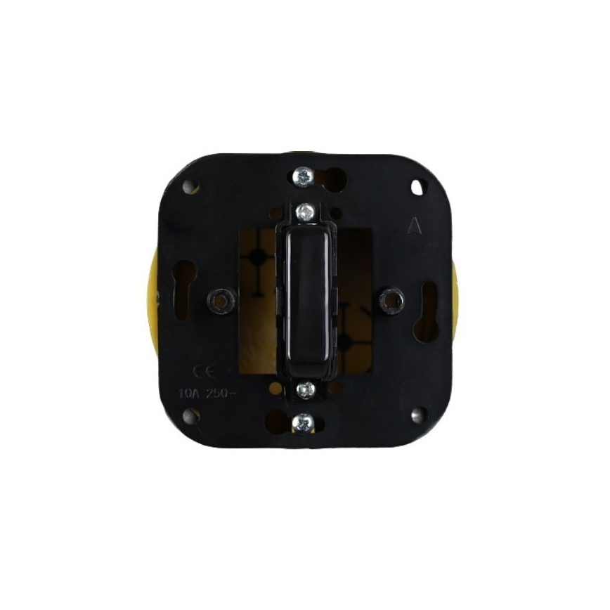 Elhard - Ceramic retro staircase switch, frameless, No. 6, black