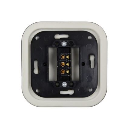 Elhard - Ceramic retro staircase switch, frameless, No. 6, black