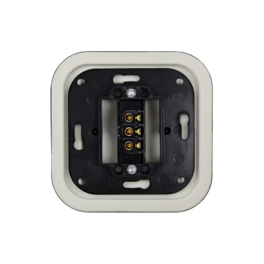 Elhard - Ceramic retro staircase switch, frameless, No. 6, black