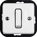 Elhard - Ceramic retro staircase switch, frameless, No. 6, white