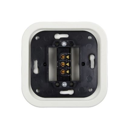Elhard - Ceramic retro staircase switch, frameless, No. 6, white
