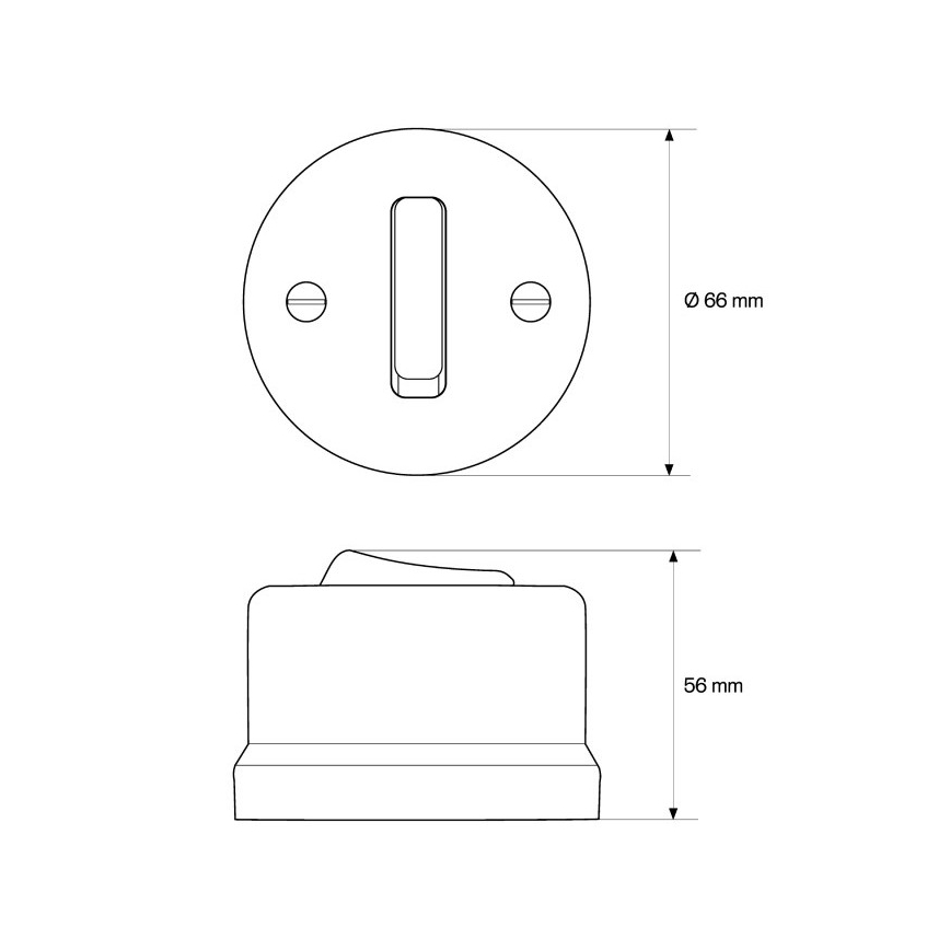 Elhard - Ceramic Retro Staircase Switch No. 6, Black