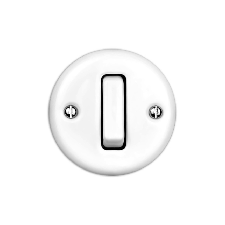 Elhard - Ceramic Retro Staircase Switch No. 6, White