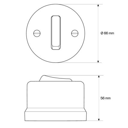 Elhard - Ceramic Retro Staircase Switch No. 6, White