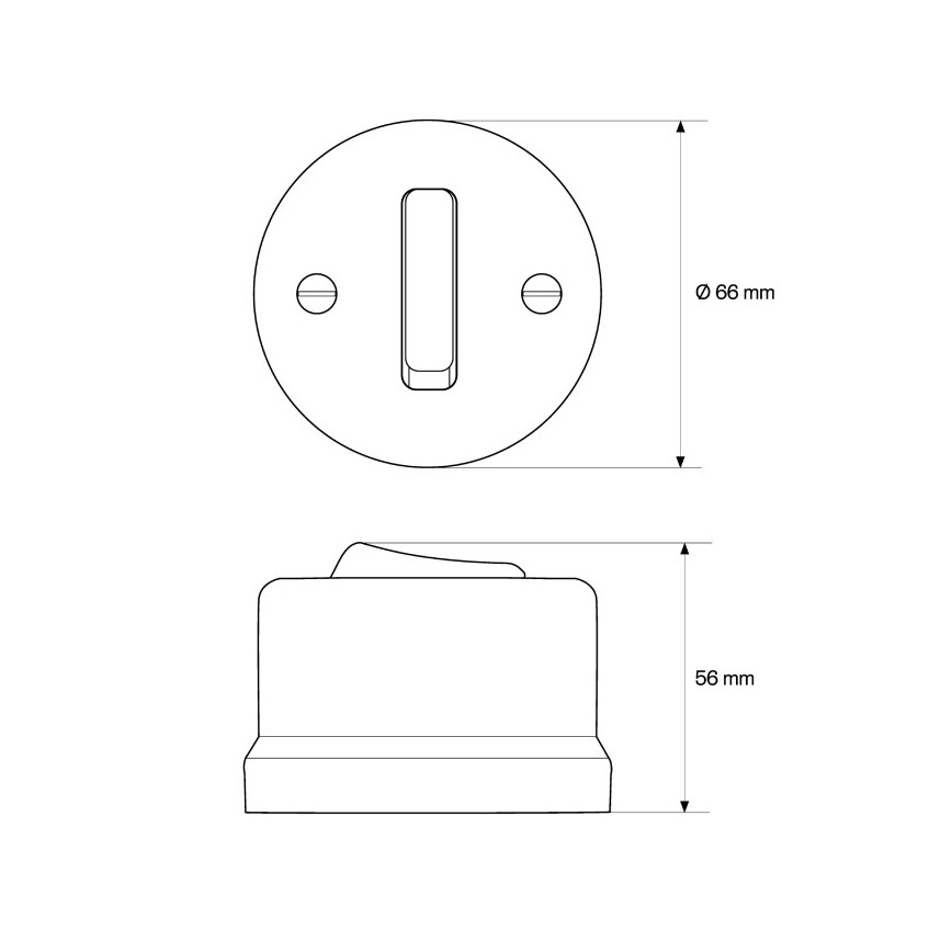 Elhard - Ceramic Retro Staircase Switch No. 6, White
