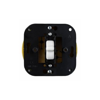 Elhard - Ceramic Retro Staircase Toggle Switch, Frameless, No. 6, White