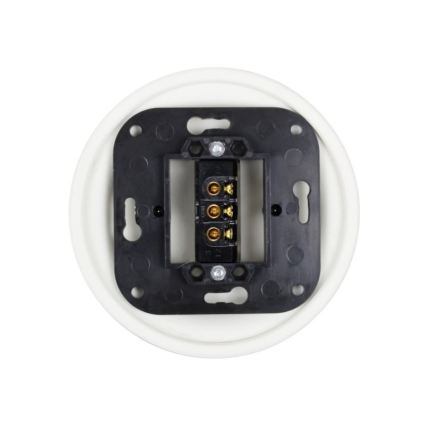 Elhard - Ceramic Retro Staircase Toggle Switch, Frameless, No. 6, White