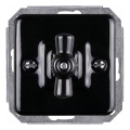Elhard - Ceramic retro switch, frameless, No. 1/0, black