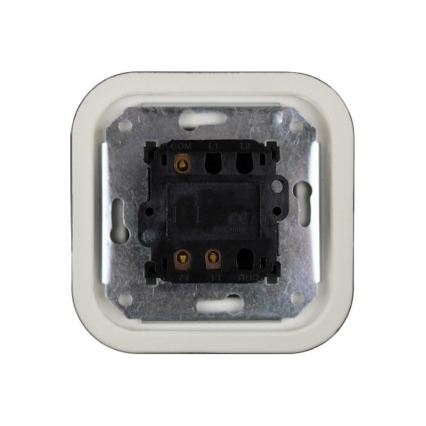 Elhard - Ceramic retro switch, frameless, No. 1/0, black