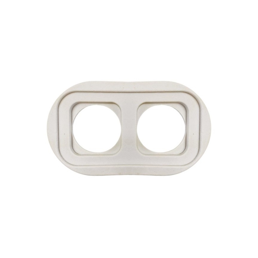 Elhard - Ceramic retro switch No. 1 and 230V socket with black frame