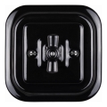Elhard - Ceramic retro switch with frame č. 1/0 black