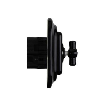 Elhard - Ceramic retro switch with frame č. 1/0 black