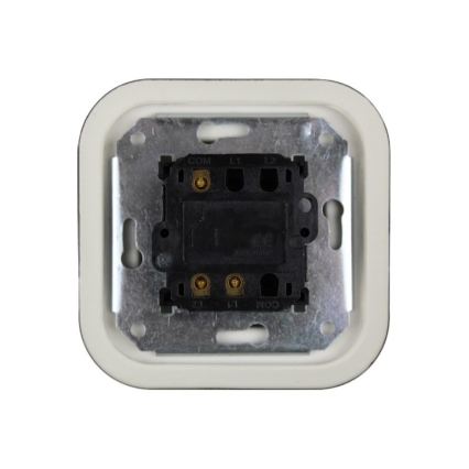 Elhard - Ceramic retro switch with frame č. 1/0 black