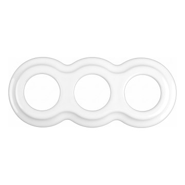 Elhard - Ceramic Retro Triple Photo Frame, White