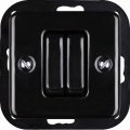 Elhard - Ceramic Retro Two-Gang Staircase Light Switch, Frameless, No. 6+6, Black