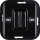 Elhard - Ceramic Retro Two-Gang Staircase Light Switch, Frameless, No. 6+6, Black