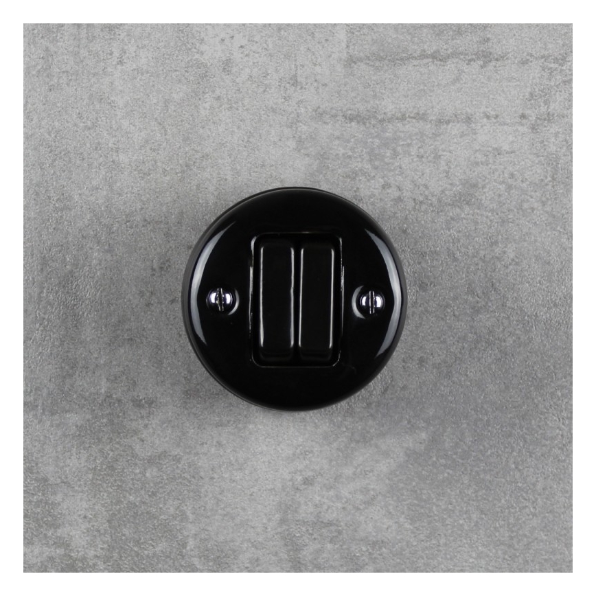 Elhard - Ceramic Retro Venetian Blind Controller, Black