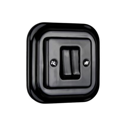 Elhard - Ceramic Retro Venetian Blind Controller with Frame, Black