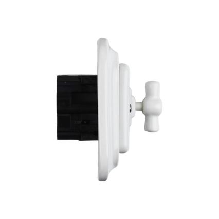 Elhard - Ceramic Retro Venetian Blind Controller with Frame, White